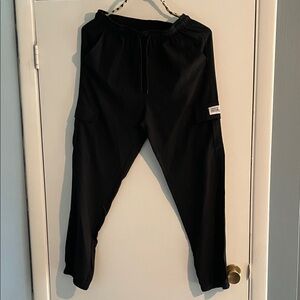 Black Women's Track Joggers - Casual Elastic Waist Pants